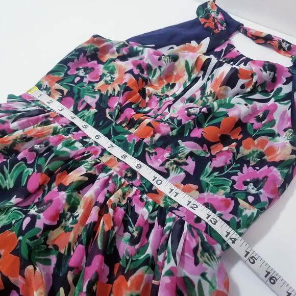 Eliza J Floral Print Halter Maxi Dress Multicolored - Picture 5 of 13